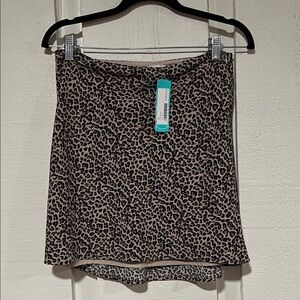 Gilli Animal Print Skirt in Beige and Black
